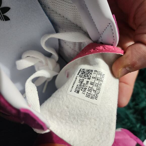 Adidas x Gucci Gazelle Sneakers Pink Green Black Collab Style Size 6.5 - Picture 11 of 11